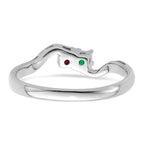 14k White Gold Synthetic Family Jewelry Ring