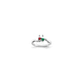 14k White Gold Genuine 2 Stone Mother's Ring