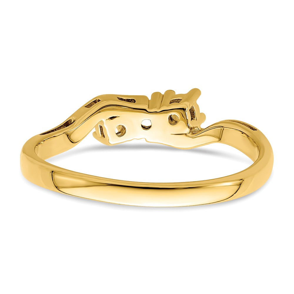 14k Genuine 3 Stone Mother's Ring
