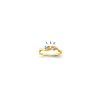14k Genuine 3 Stone Mother's Ring