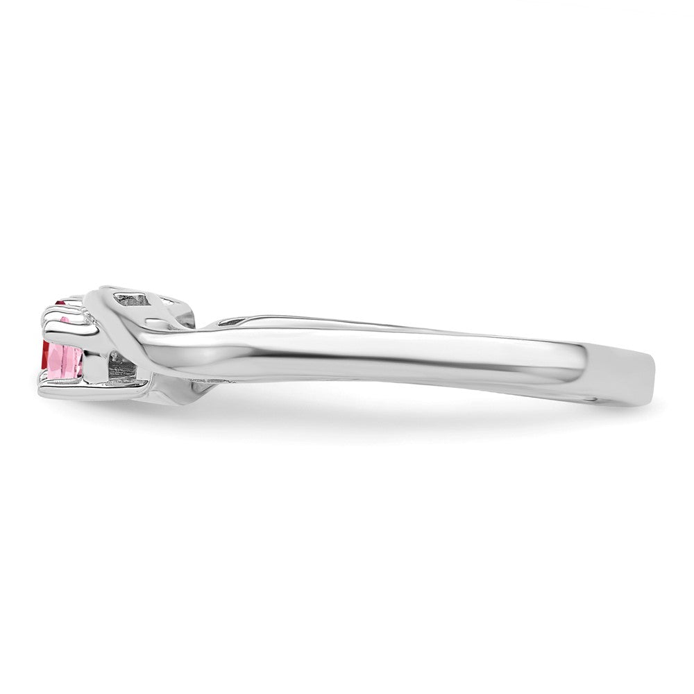 14k White Gold Genuine 3 Stone Mother's Ring