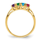 14k Synthetic Family Jewelry Ring