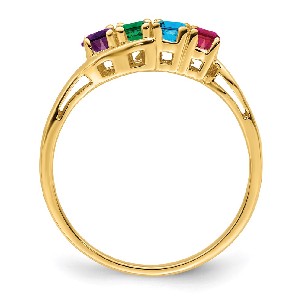 14k Synthetic Family Jewelry Ring