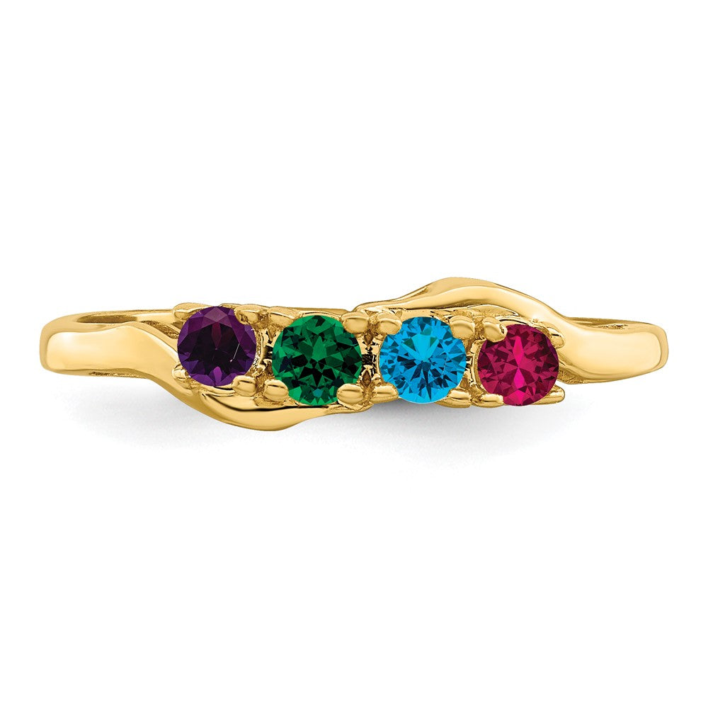 14k Synthetic Family Jewelry Ring