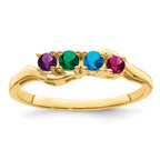 14k Synthetic Family Jewelry Ring