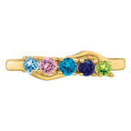 14k Genuine 5 Stone Mother's Ring