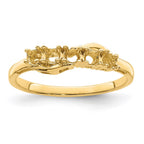 14k Genuine 5 Stone Mother's Ring