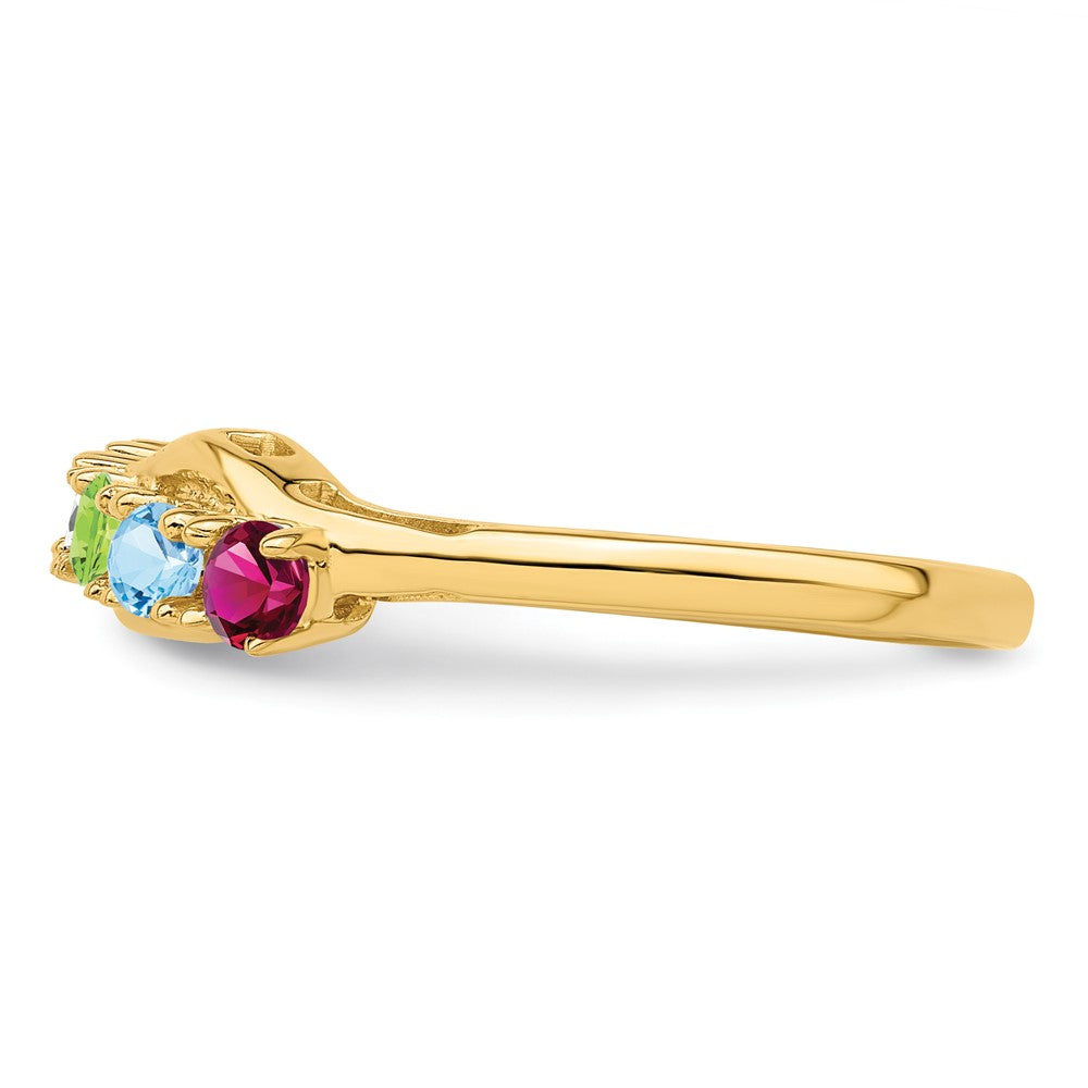 14k Synthetic Family Jewelry Ring