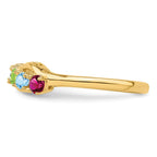 14k Genuine 6 Stone Mother's Ring