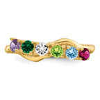 14k Synthetic Family Jewelry Ring