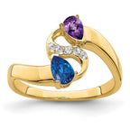 14k Synthetic Family Jewelry Ring
