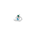 14k White Gold Genuine Family Jewelry Ring