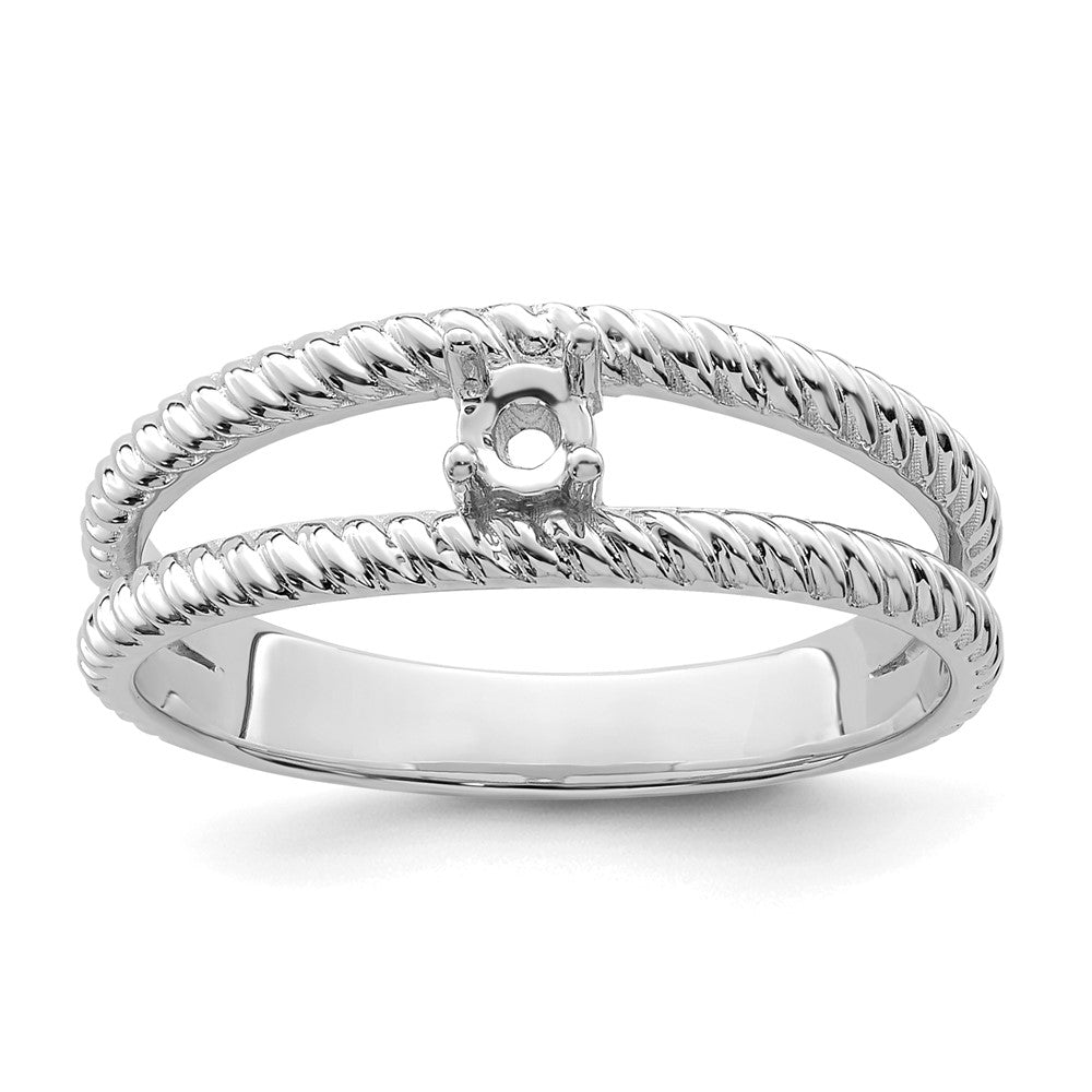 14k White Gold Genuine 1 Stone Mother's Ring