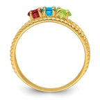 14k Genuine 3 Stone Mother's Ring