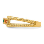 14k Genuine 3 Stone Mother's Ring
