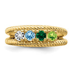 14k Genuine 4 Stone Mother's Ring