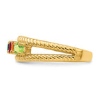14k Synthetic Family Jewelry Ring