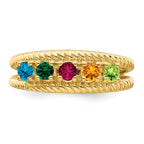 14k Genuine 5 Stone Mother's Ring