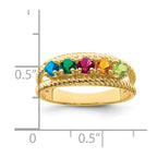14k Genuine 5 Stone Mother's Ring
