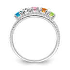 14k White Gold Family Jewelry Ring