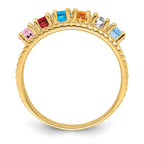 14k Synthetic Family Jewelry Ring