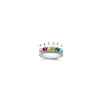14k White Gold Family Jewelry Ring