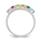 14k White Gold Family Jewelry Ring