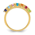 14k Synthetic Family Jewelry Ring