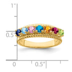 14k Synthetic Family Jewelry Ring