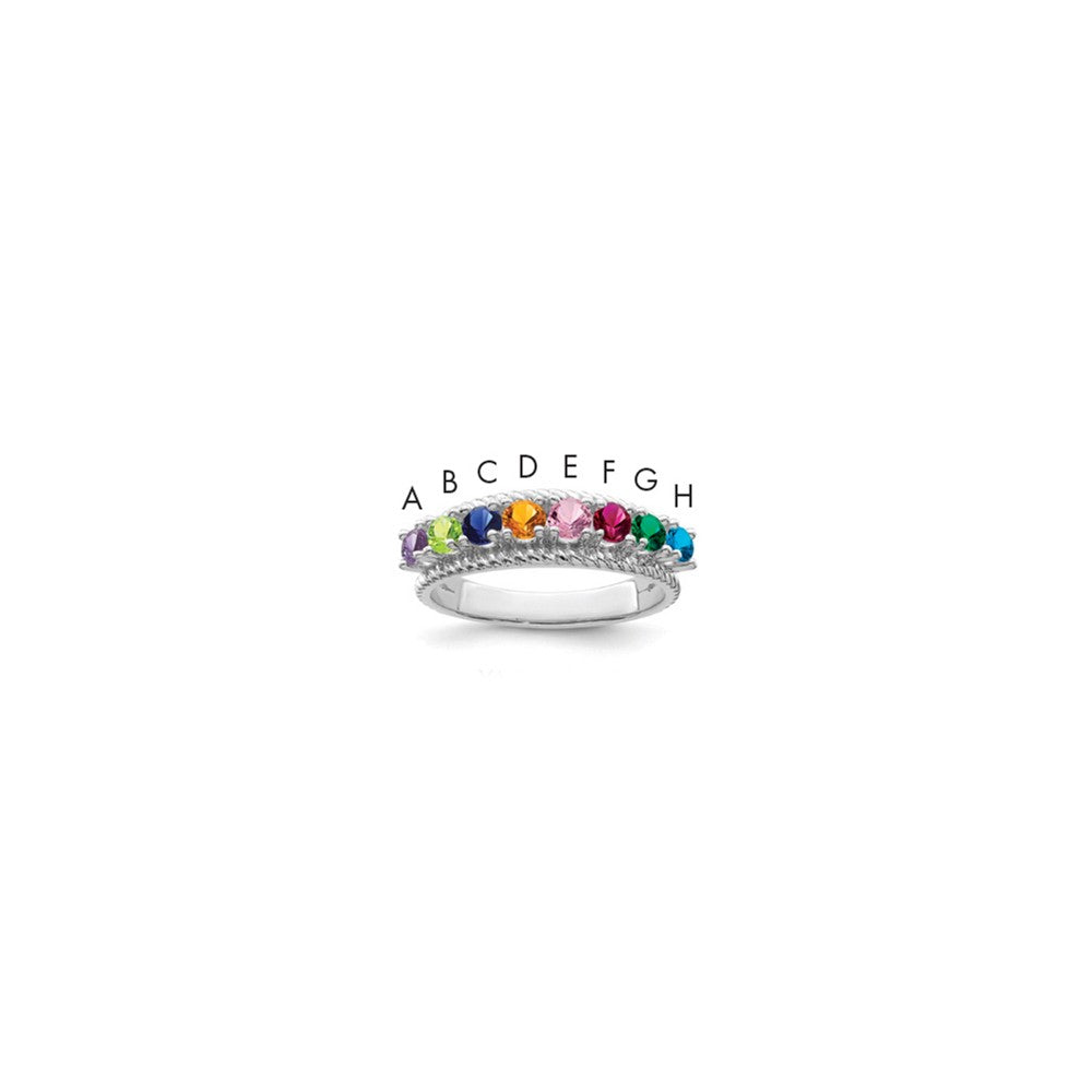 14k White Gold Family Jewelry Ring
