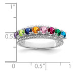 14k White Gold Family Jewelry Ring
