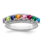 14k White Gold Family Jewelry Ring