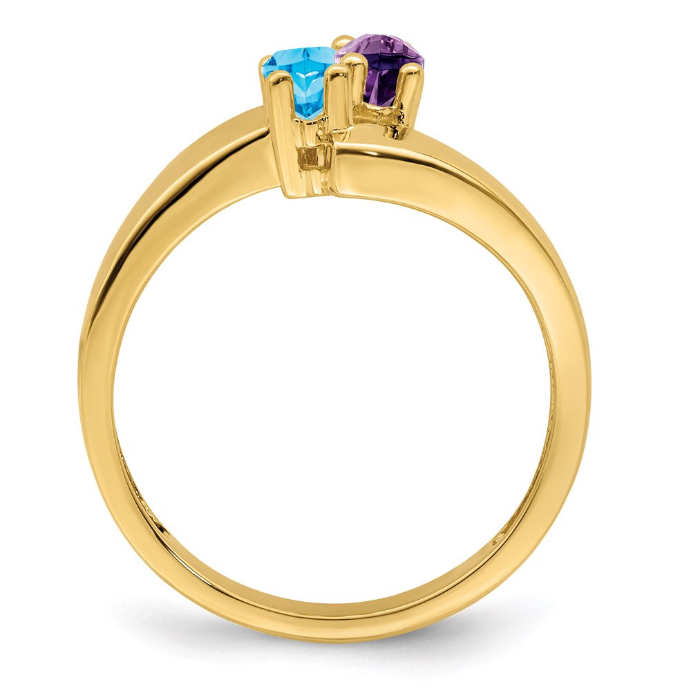 14k Synthetic Family Jewelry Ring