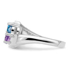 14k White Gold Genuine Family Jewelry Ring