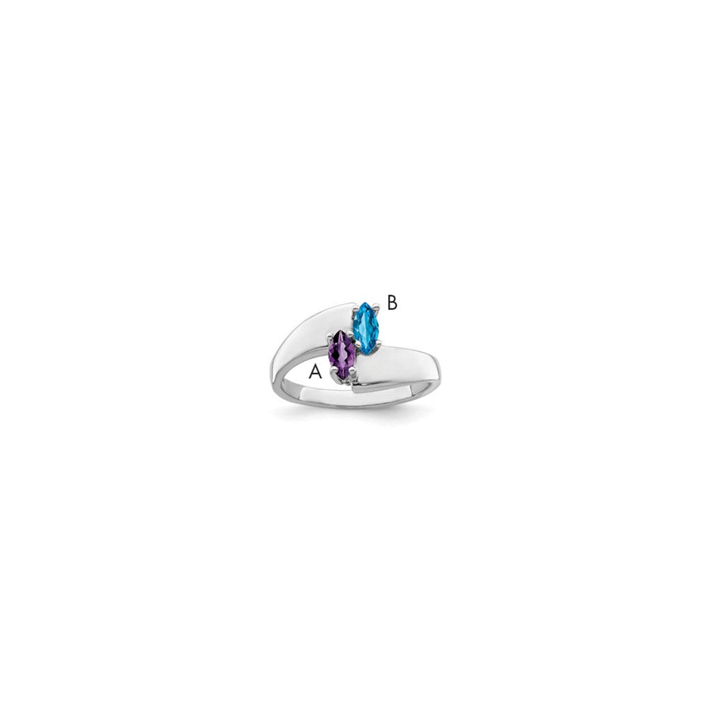 14k White Gold Genuine Family Jewelry Ring