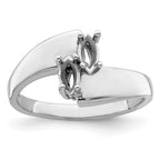 14k White Gold Personalized 2-Name Synthetic 2 Stone Couple's Ring