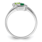 14k White Gold Genuine Family Jewelry Ring