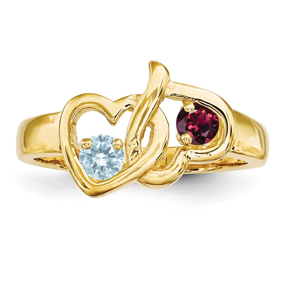 14k Synthetic Family Jewelry Ring