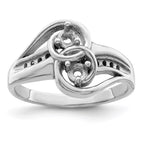 14k White Gold Genuine Family Jewelry Ring
