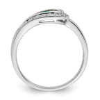14K White Gold Family Jewelry Synthetic Stone & Diamond Set Ring