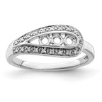 14K White Gold Family Jewelry Diamond Semi-Set Ring