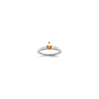 14K White Gold Family Jewelry Genuine Stone & Diamond Set Ring