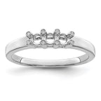 14K White Gold Family Jewelry Diamond Semi-Set Ring
