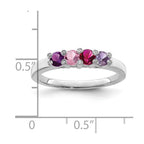 14K White Gold Family Jewelry Diamond Semi-Set Ring