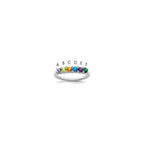 14K White Gold Family Jewelry Diamond Semi-Set Ring