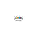 14K White Gold Family Jewelry Genuine Stone & Diamond Set Ring
