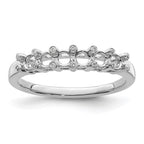 14K White Gold Family Jewelry Synthetic Stone & Diamond Set Ring