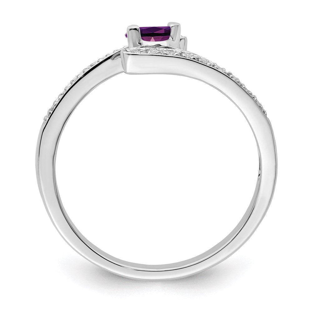 14K White Gold Family Jewelry Diamond Semi-Set Ring