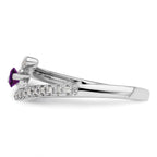 14K White Gold Family Jewelry Diamond Semi-Set Ring