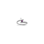 14K White Gold Family Jewelry Diamond Semi-Set Ring